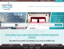 Tablet Screenshot of nemea-appart-hotel.com